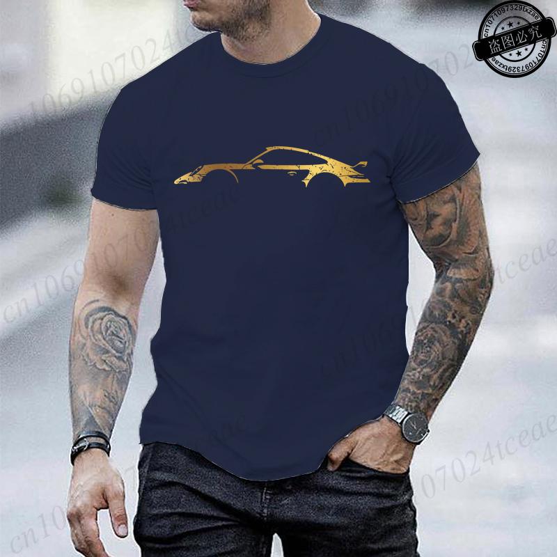 Mens Short Sleeved TShirts Funny Race Car Printed Mens Women Tshirt Round Neck Summer Top Minimalist Style Casual Clothing