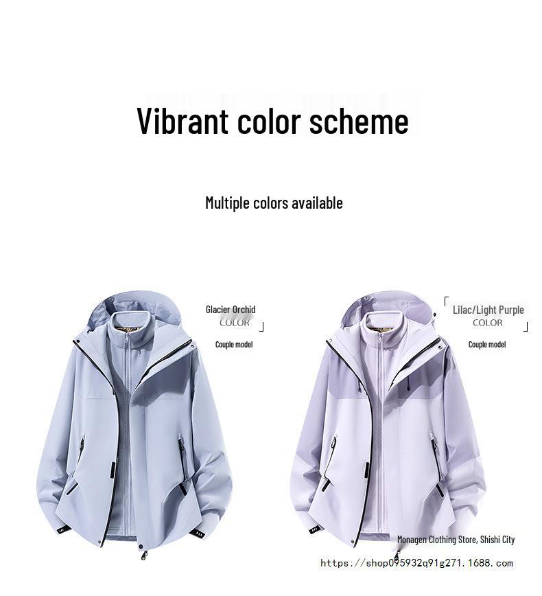 2026 Men's Three-in-One Graphene Ski Jacket with Fleece Liner - Waterproof and Breathable for Autumn/Winter