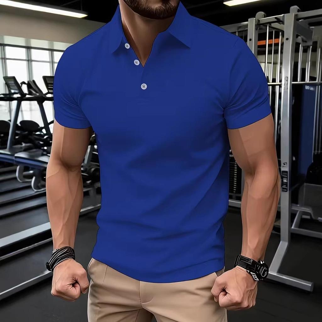 Essential Slim Fit Short Sleeve Polo Shirt, Casual Top for Daily & Gym