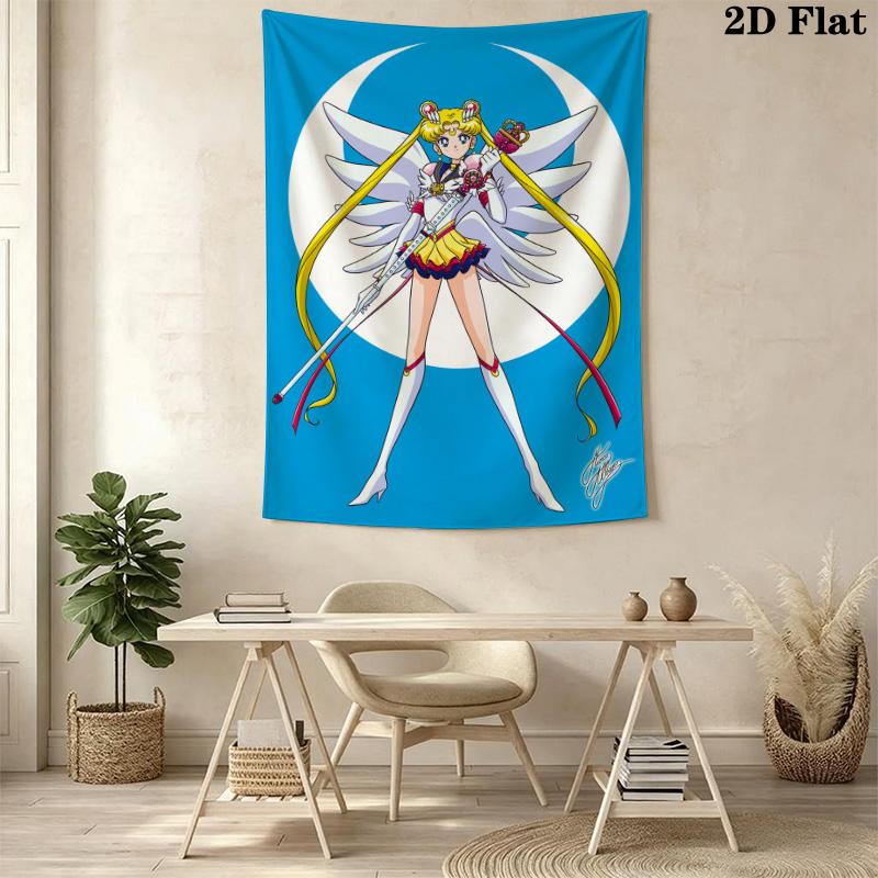 Sailor Moon Guardians Harmony Tapestry Wallmounted Fashion Print Background Cloth Atmospheric Background Cloth Christmas Gift