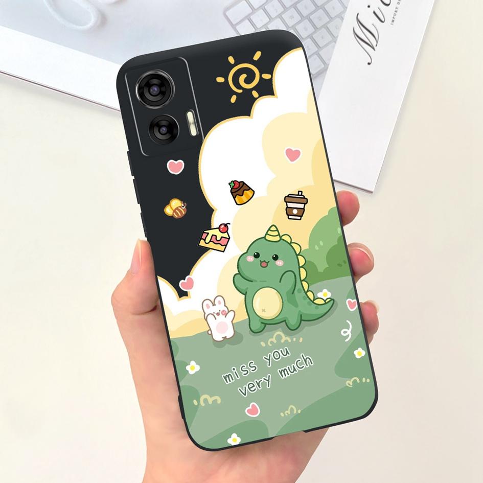 For Motorola Edge 30 Neo Case XT2245-1 Shockproof Cover Cute Cartoon Tulip Anti-Fall TPU Phone Case For Moto Edge 30 Lite Bumper