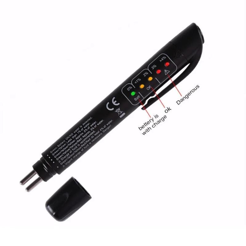 Test Pen Automobile Brake Fluid Oil Tester With 5 LED Lights Display Battery Testers With Brake Fluid Tester For Car