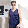 Herren Mesh-Weste Sommer-Tanktop Einfarbig Rundhals Ärmellos Singlet Slim Fit Muskel-Fitness-Shirt für Fitnessstudio Streetwear