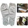 Beekeeping Sheepskin Canvas Gloves - White Leather Set