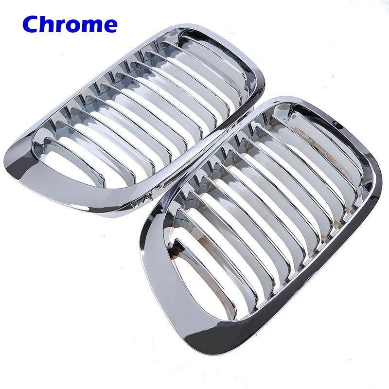 

Рифмированная решетка переднего бампера для почек, гоночная решетка, подходит для BMW 3 серии E46 Coupe, 3 двери 1998-2003, автомобильные аксессуары Kidney Grille 2