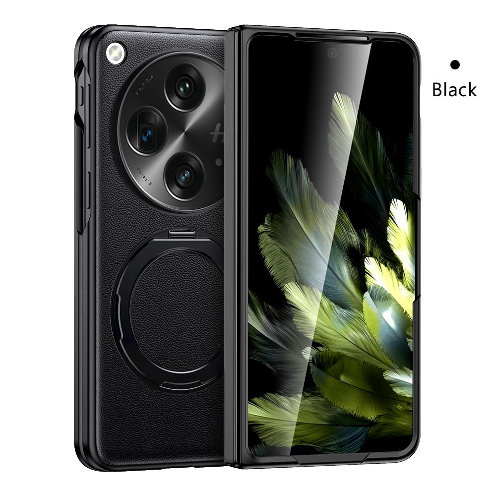 

Чехол для телефона LANGSIDI из натуральной кожи для Oneplus, открывающийся на 360°, вращающийся, с магнитным держателем и кольцом-подставкой для OPPO Find N3 For Oneplus Open