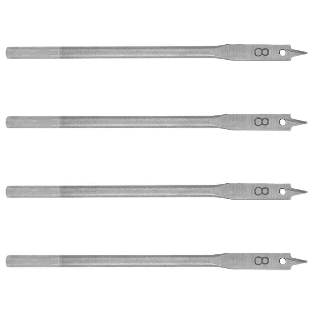 4Pcs Spade Drill Bit High Carbon Steel Wood Hole Saw Cutter Woodworking Tool 8mm