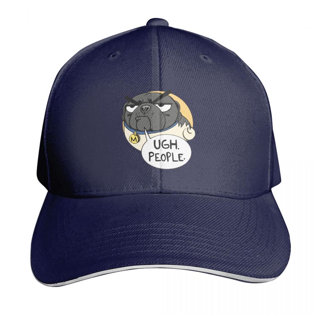 Ugh People Miserable Mister Max the Pug Baseball Cap Unisex hat Hat Baseball Cap Golf hard hat Unisex Caps Womens