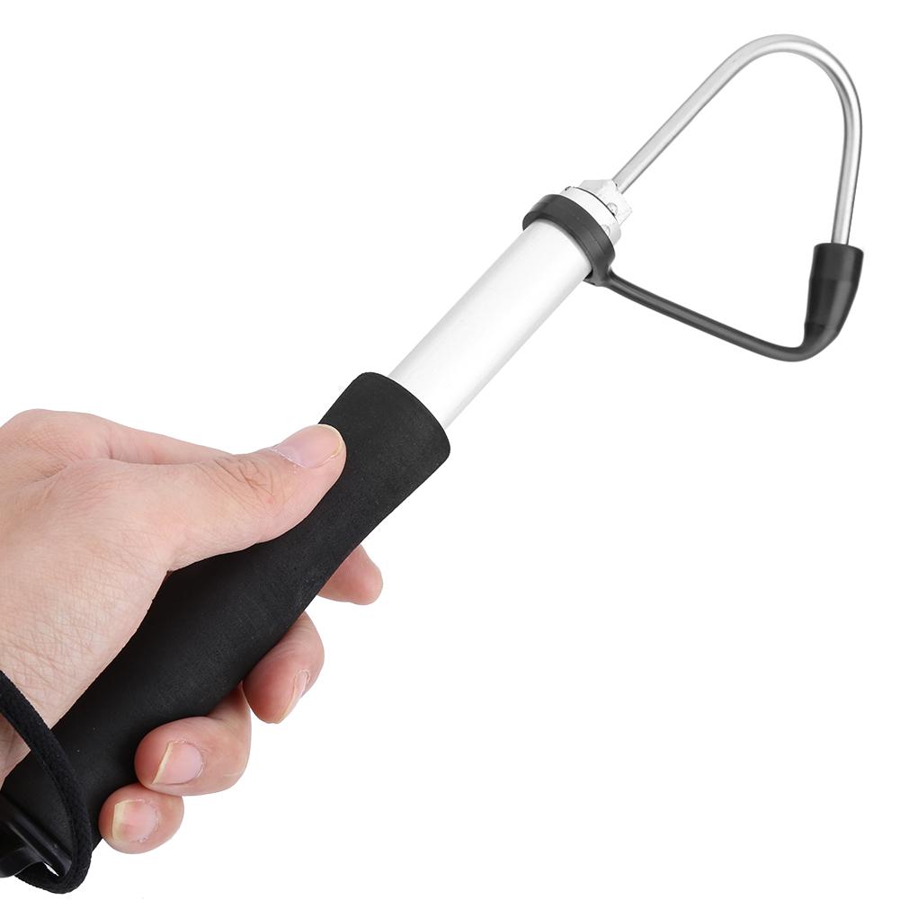 Retractable, Hand Gaff, Aluminium Alloy Shaft, Stainless Steel Hook Soft EVA Handle With Protective