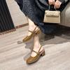 Woman Mary Jane Shoes With Medium Heels Square Toe Closed Sandals for Women Chic and Elegant On Offer Daily Vip Sale Casual Shoe