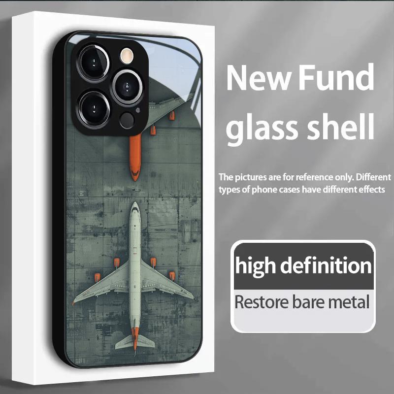 Two aircraft pattern phone cases for iPhone 17 16 15 14 13 12 11 Pro/ Max /Plus anti-fall and shockproof back cover