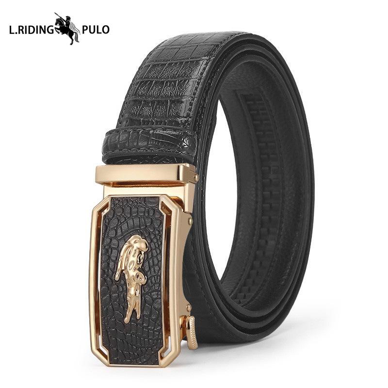 Men's High-end Crocodile Belt Business Fashion Young People Automatic Buckle Belt