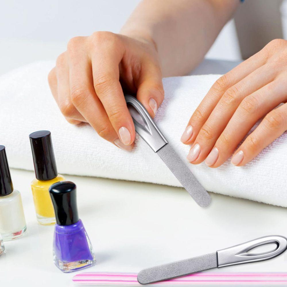 

Double sided stainless steel nail nail buffer nail file trimmer