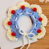 Adjustable Woven Pet Collar Lightweight Crochet Kitten Collar  for Cats Small Dogs