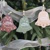 Christmas Wooden Bell Pendant Christmas Tree Hotel Shop Window Car DIY Atmosphere Props Decorative Pendant Small Gift Ornaments