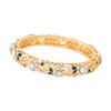 Romance Hollow Out Fish Tail Spring Bracelet Zinc Alloy Hand Chain with Brilliant Rhinestones Accent Assorted Color