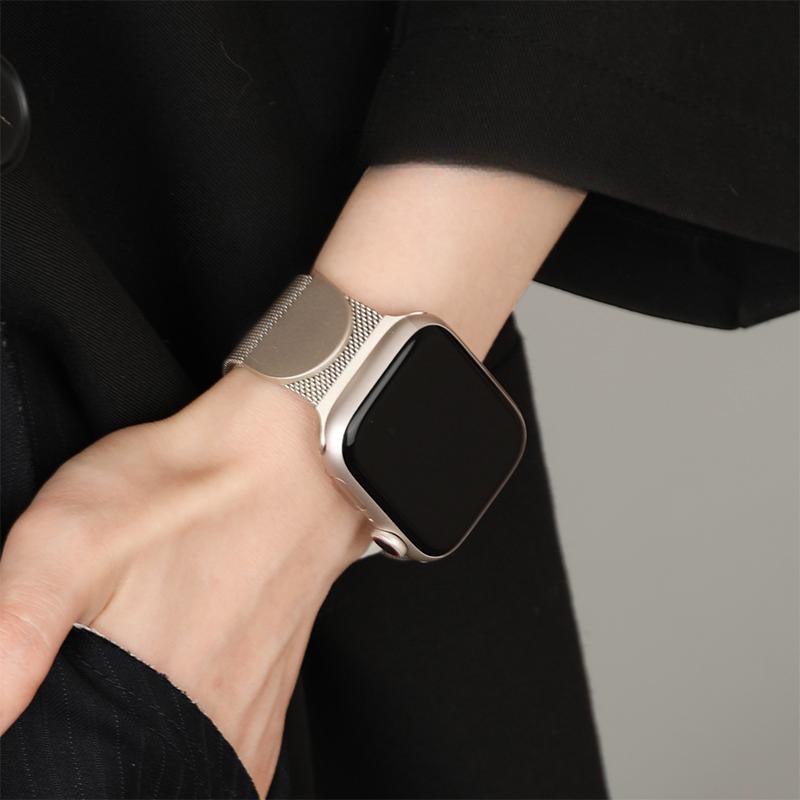 Magnetic Milanese Watch Strap for Apple Watch S11, iWatch 10/9/8/7/SE