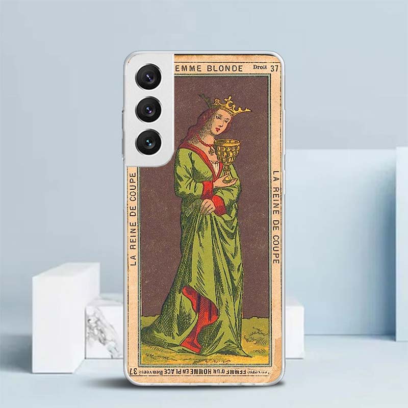 Tarot Cards Reading Art Soft Cover for Samsung Galaxy S25 Edge S26 S24 S23 Ultra Phone Case S22 S21 Plus S20 FE Print Pattern Sh
