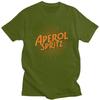 T-shirt da uomo a maniche corte in puro cotone, T-shirt casual, Top Streetwear, T-shirt, Cocktail personalizzato, Drink all'arancia, Spritz, Aperol