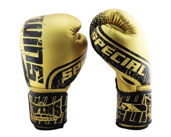 Twins Boxing Gloves UP Leather TW7 (Gold, 10oz) [Used]