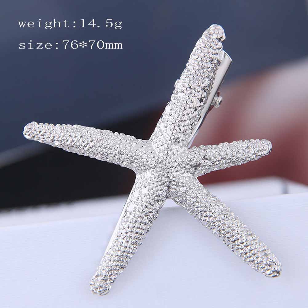 Women Hair Clip Alloy Starfish-shape Geometric Grasping Clip Hair Ornaments