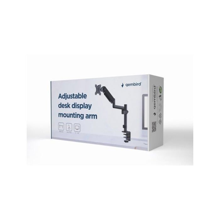 Bras de Montage d'écran de Bureau réglable - GEMBIRD - 17"-32" - Noir - Réglable