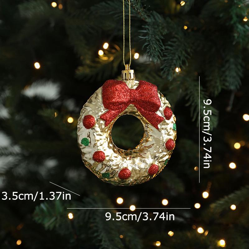 

Рождество 2025 Имитация колокольчика Атмосферный декор Мультяшный кот Медведь Шикарные подвески Подставки для рождественской елки 4 стиля