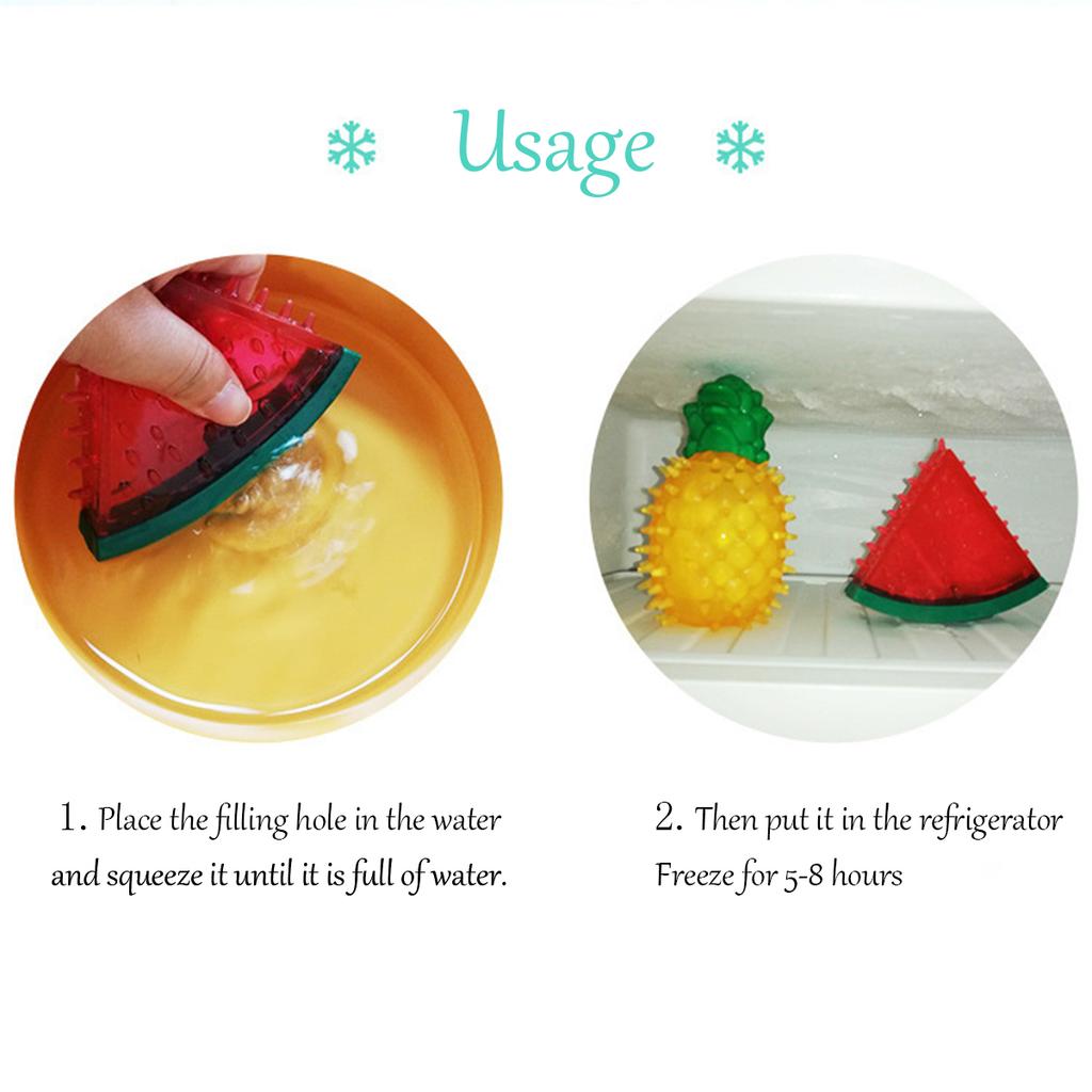 Summer Dog and Cat Frozen Fruit Shaped Pet Toys Are Reusable Clean Grind Teeth Relieve Stuffiness Cool Down and Durable