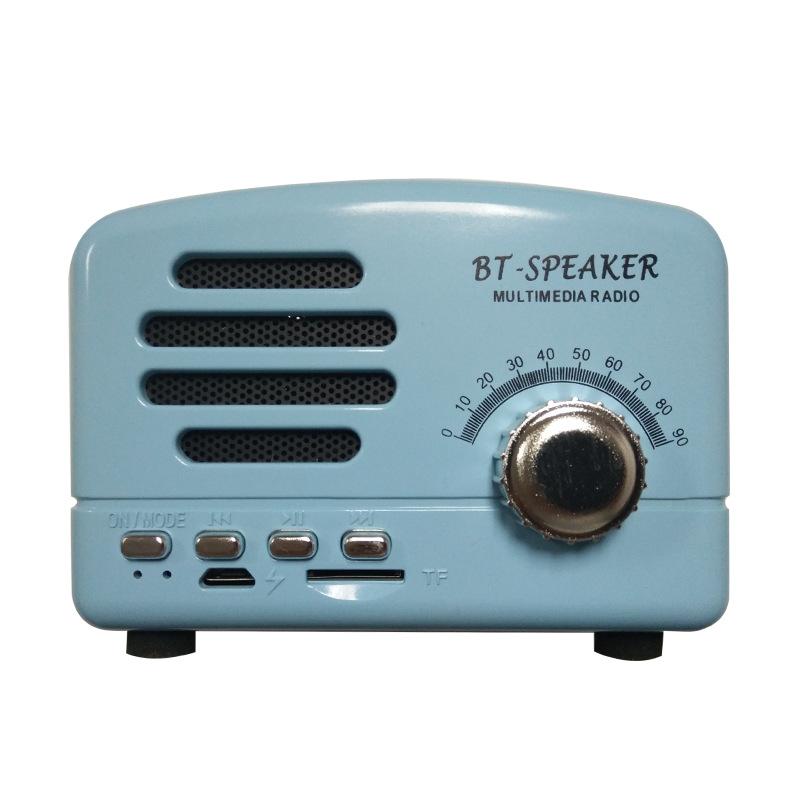 New Retro Bluetooth Speaker Radio Card Subwoofer Creative Gift Mini Antique Small Speaker