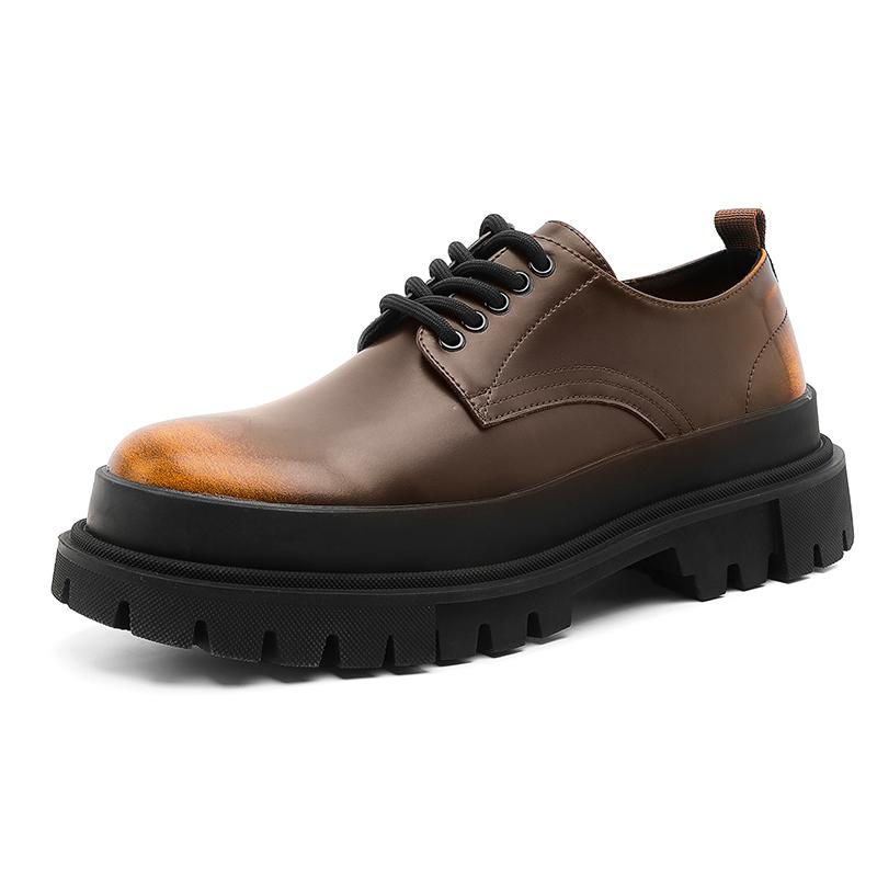Fashion Casual Thick Soled Men's Leather Shoes Classic Comfort Style Work and Office Outdoor Fashion Street Party 38-46 Plus Size