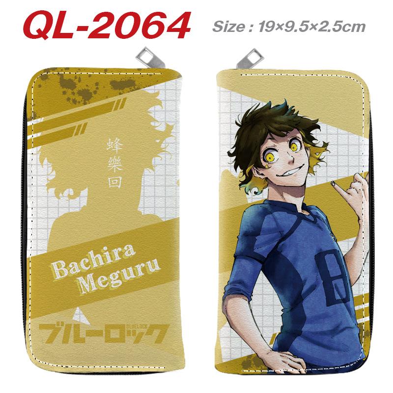 Blue Lock Anime Long Wallet Colorful Zipper Purse Handbag Card Holder Coin Bag Blue Lock Merchandise 1pcs