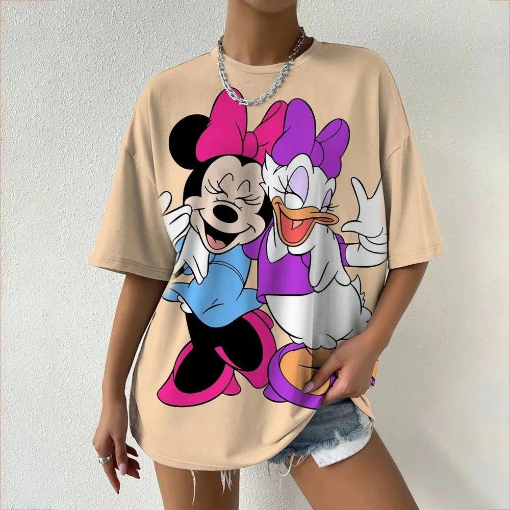 Daily Cartoon Print Women's Short-sleeved Versatile Comfortable Top T-shirt Fashion T-Shirts Women’s