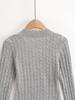 American Girl V-Neck College Style Slim Cable Knit Sweater