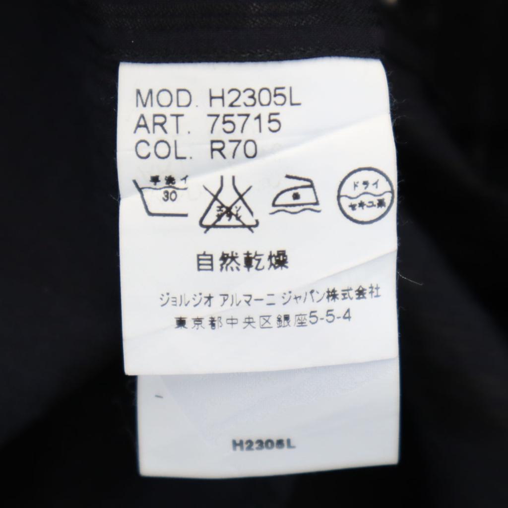 Armani Collezioni Striped Pattern Long Sleeve Shirt M Black Men's Used