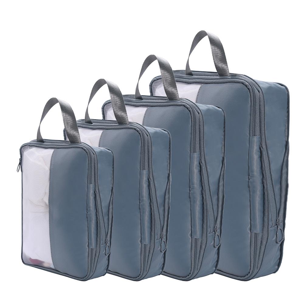 

4PCS/Set Compressible Packaging Travel Storage Bag Cube Portable Waterproof Storage Bag Clothing Storage Bag Handbag Travel Bag