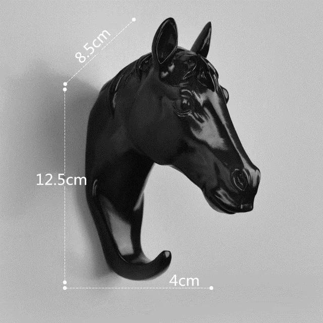 Home Decorate Wall Art Hook Resin Simulation Animal Head Craft Storage Hanger for Clothes Keychain Hat Room Decoration Accessori