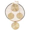 European & American Style Double Circle Pendant Necklace, Ring, and Earrings Set with Bold Texture