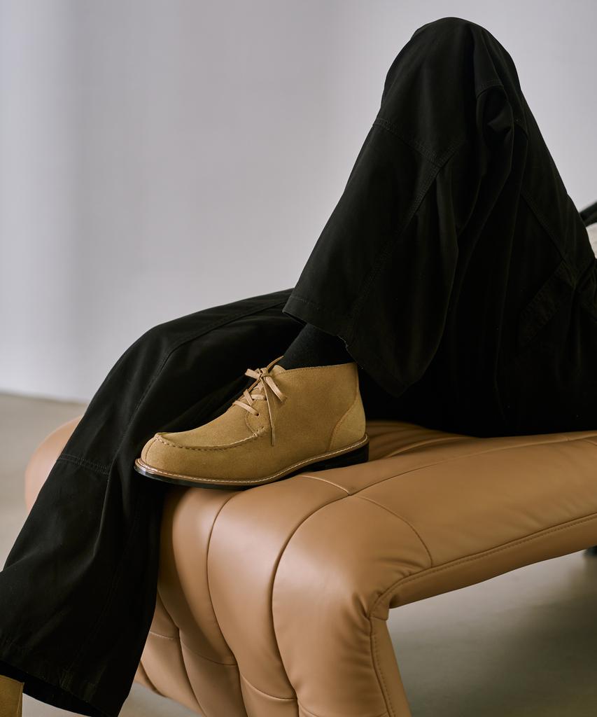 Customade Moa Suede Moc Toe Field Boots 4Cm (Cr0100Ssb)