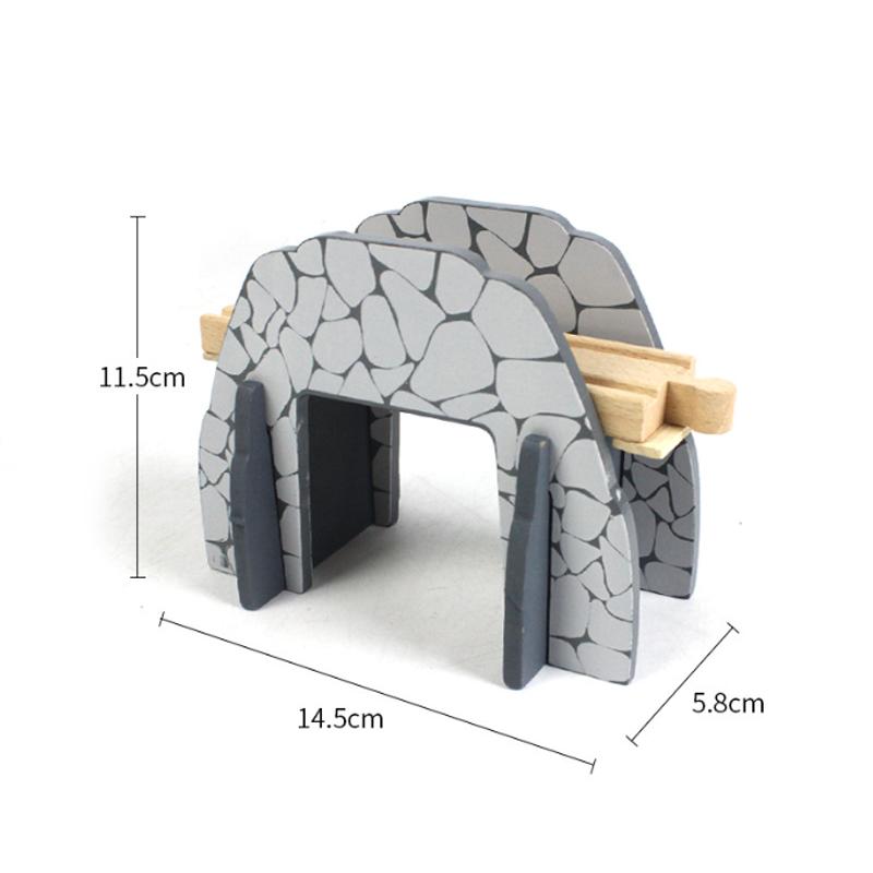Wooden Track Magnetic Train Toy Wooden Track Scene Accessories Mountain Cave Tunnel Beech Wood Track Children's Toy