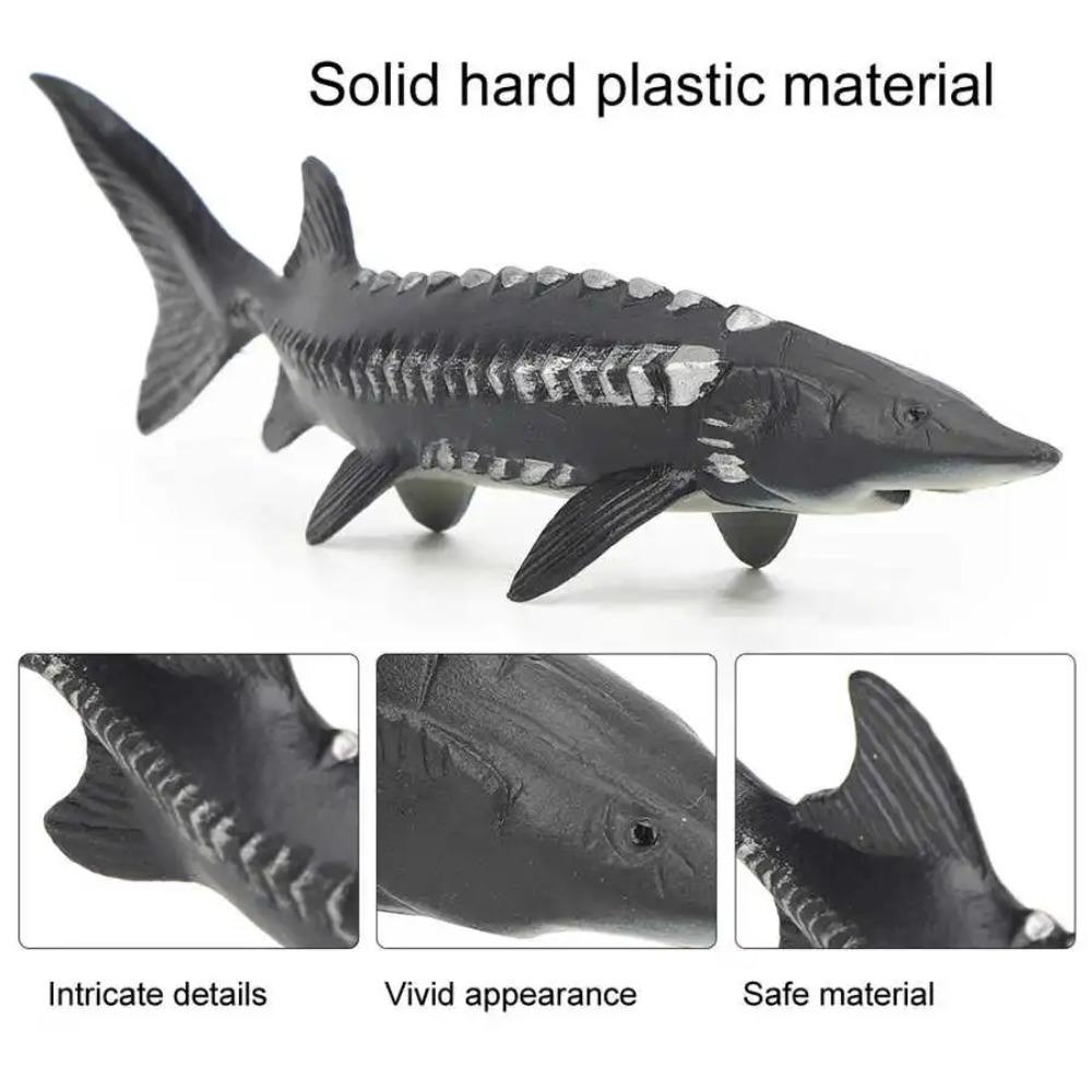 Simulated Fake Fish Model Action Figure Classic Ocean Animals Model Sturgeon Fish Model Artificial Toys for Children Home Decor