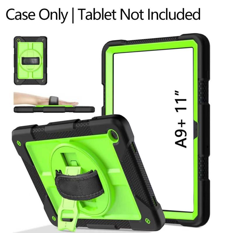360 Rotating Tablet Case A9 Plus A11 Shockproof Anti-Slip Silicone Cover With Stand Magnetic Full Protection