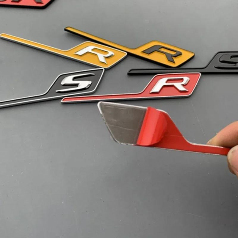 1Pc Car Styling New Long S R Letter Trunk Emblem Logo Badge Sticker For GTR GTS C63S E63S GLC63S GLE63S