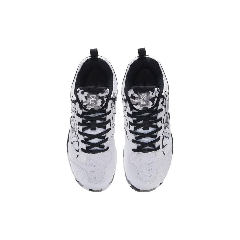 Li Ning Amortiguación Profesional Resistente a la Abrasión Soporte Rebote Zapatillas de Bádminton de Caña Baja Unisex Blanco Negro AYAR015-1