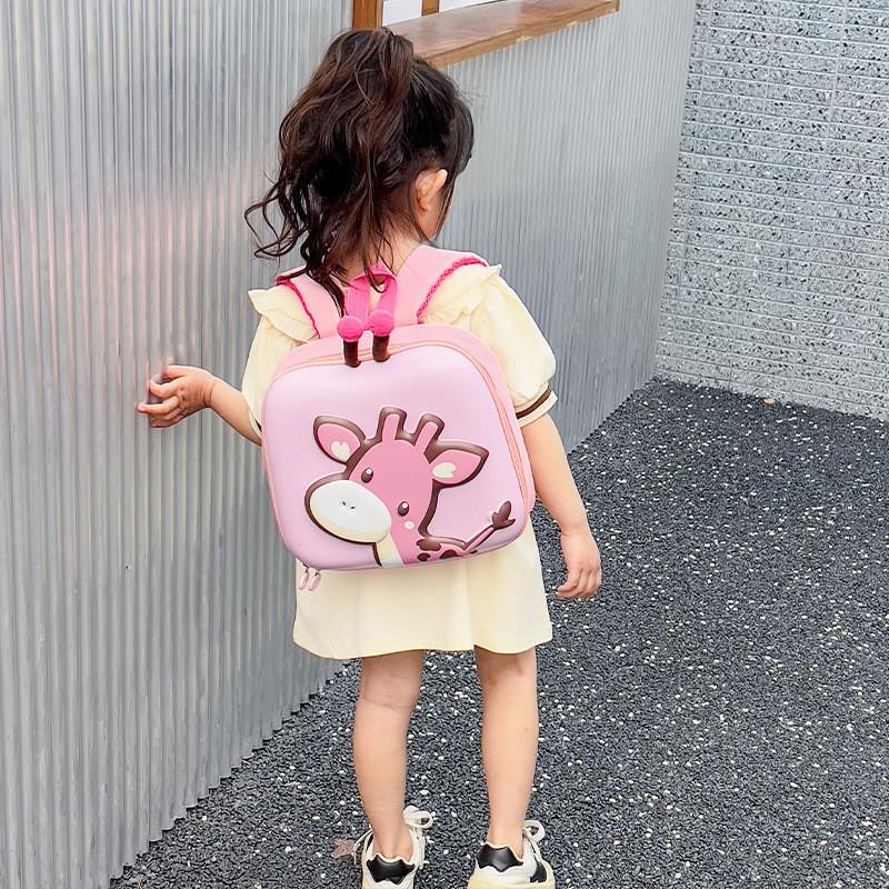 Adorable Cartoon Deer Eva Shell Backpack For Kids Unisex Cute Nursery Schoolbag