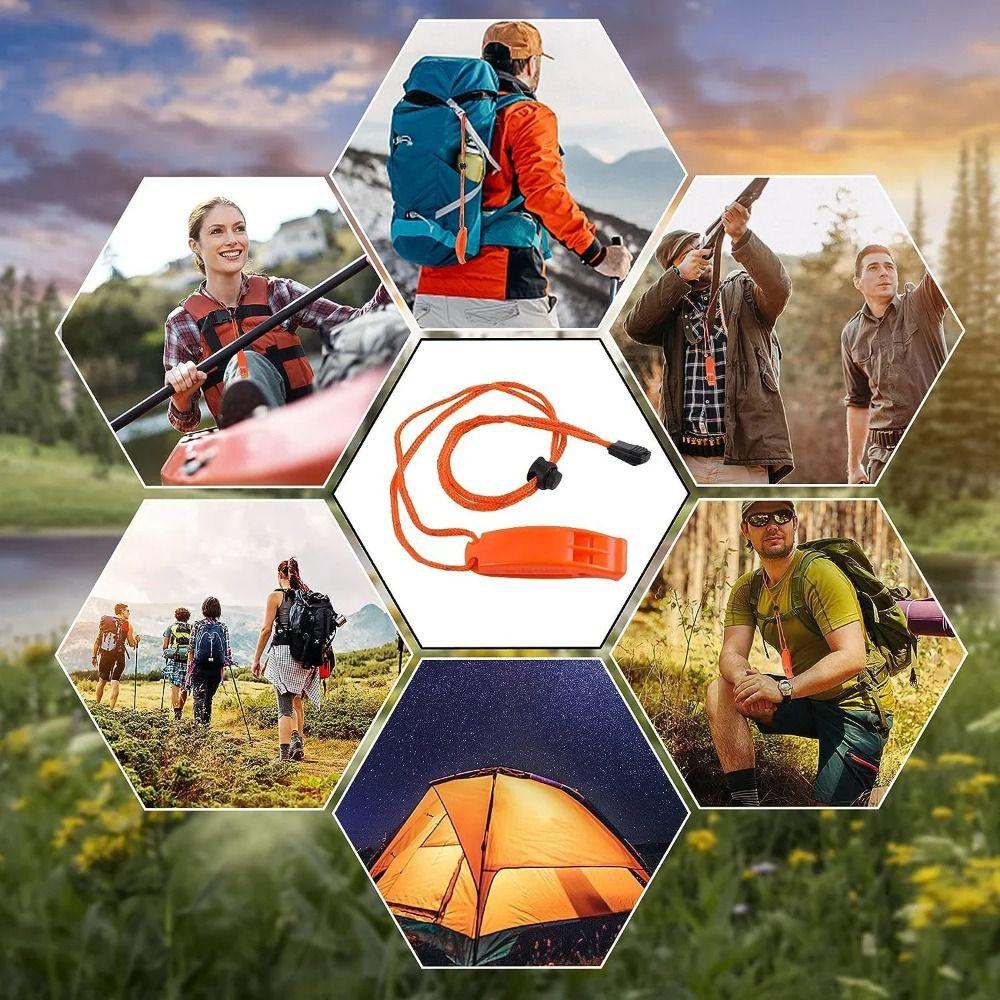 Dolphin Sound Double Pipe Whistle Loud Rescue Emergency Whistle  Outdoor Tool