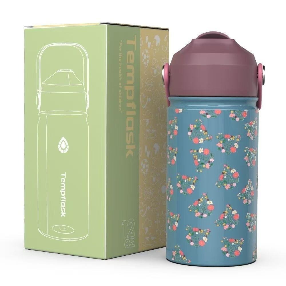 Stainless Steel Children's Water Bottle With Lid Vacuum Flask Thermo Cup  Milk Container