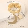 1Pc Simple Curtain Buckle Star Moon Spring Ring Curtain Strap Perforated Curtain Buckle