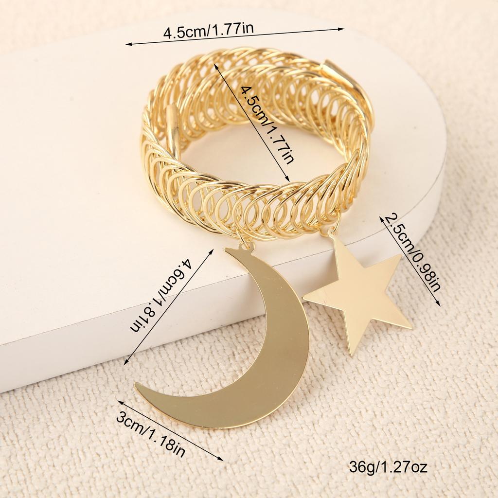 1Pc Simple Curtain Buckle Star Moon Spring Ring Curtain Strap Perforated Curtain Buckle
