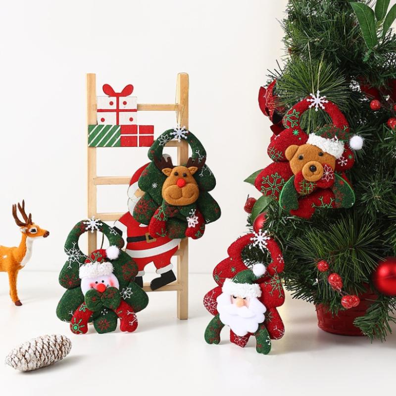 Christmas Doll Ornament Hanging Pendant Father Christmas Snowman Used For Holiday Home Decor Christmas Tree Party Acesssories