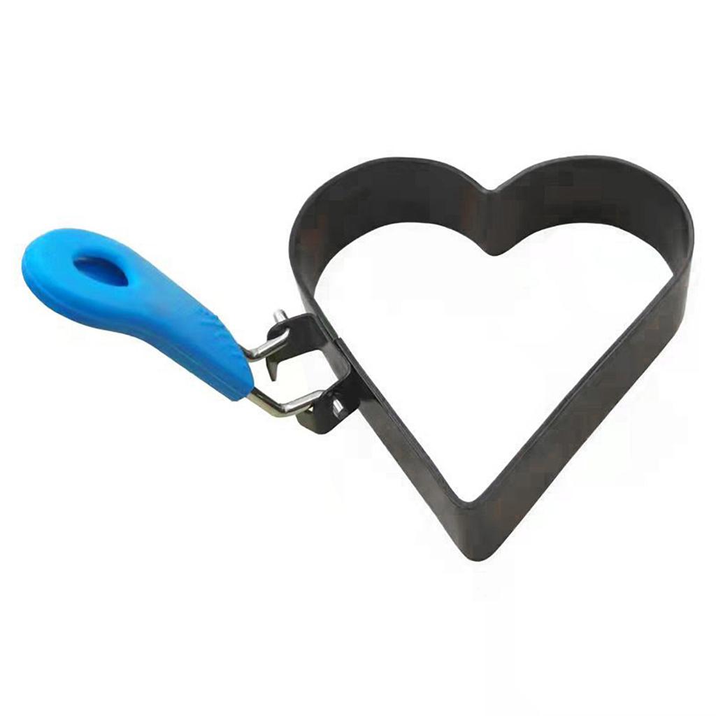 Nieprzywierający model omletu z rączką Trwała forma do jajek w kształcie serca